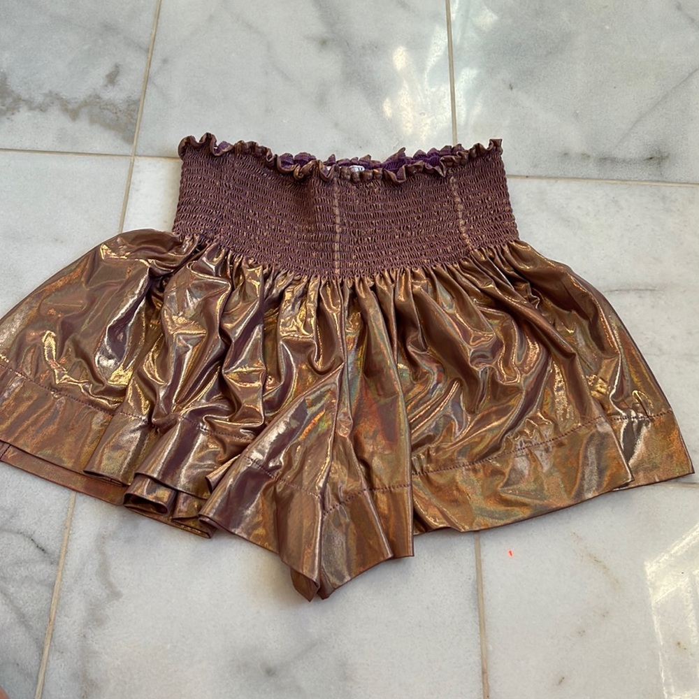 Queen of Sparkles Purple and Gold Shorts